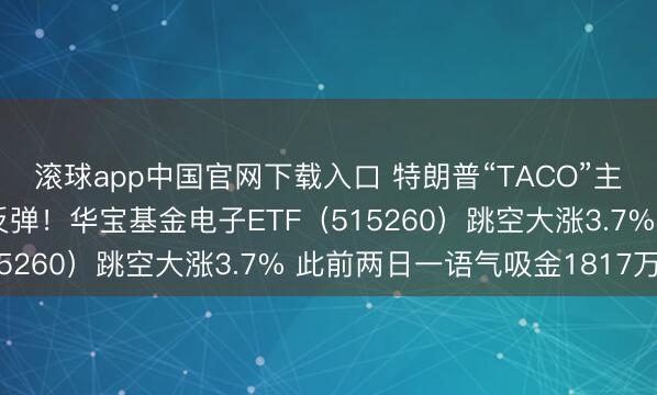 滚球app中国官网下载入口 特朗普“TACO”主导阛阓！芯片股苍劲反弹！华宝基金电子ETF（515260）跳空大涨3.7% 此前两日一语气吸金1817万