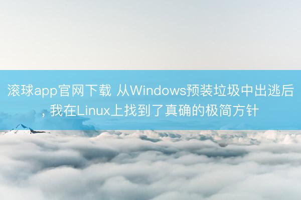 滚球app官网下载 从Windows预装垃圾中出逃后， 我在Linux上找到了真确的极简方针