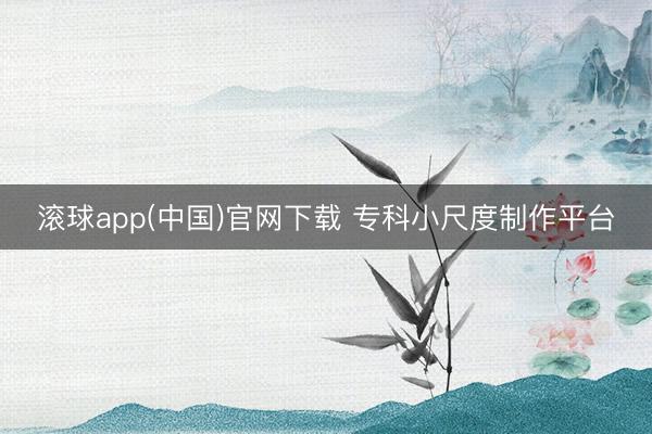 滚球app(中国)官网下载 专科小尺度制作平台