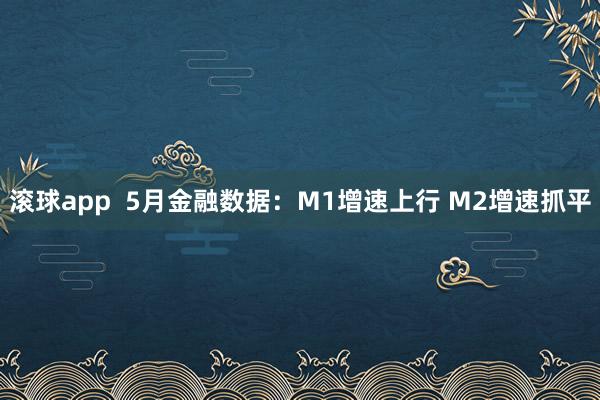 滚球app  5月金融数据：M1增速上行 M2增速抓平