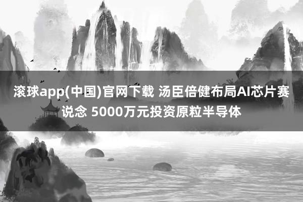 滚球app(中国)官网下载 汤臣倍健布局AI芯片赛说念 5000万元投资原粒半导体