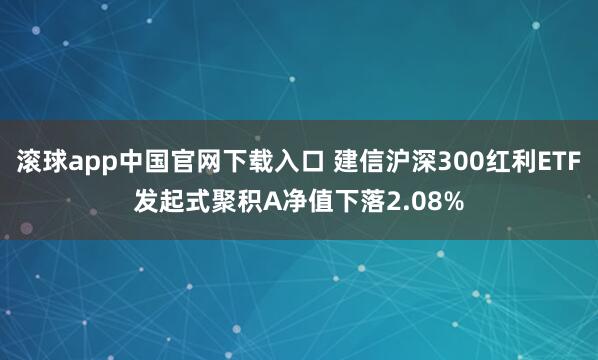 滚球app中国官网下载入口 建信沪深300红利ETF发起式聚积A净值下落2.08%