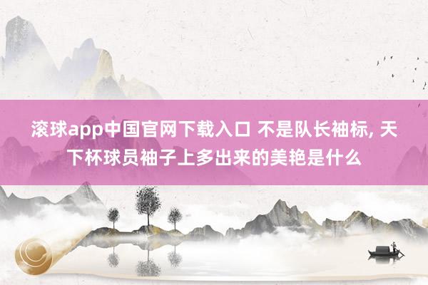 滚球app中国官网下载入口 不是队长袖标， 天下杯球员袖子上多出来的美艳是什么